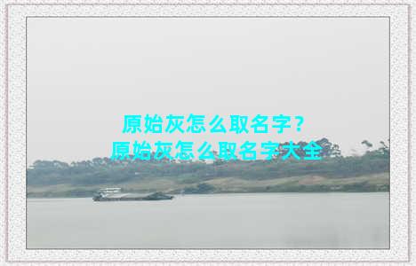 原始灰怎么取名字？原始灰怎么取名字大全