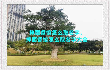 拌面餐馆怎么取名字，拌面餐馆怎么取名字大全