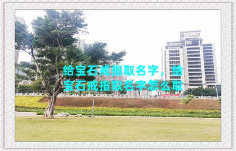 给宝石戒指取名字，给宝石戒指取名字怎么取