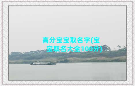 高分宝宝取名字(宝宝取名大全100分)